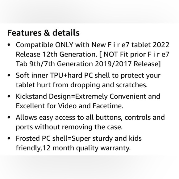 KINDLE Fire 7 Case 2022 12th
Generation Kickstand Heavy Duty Armor Defender NWT - Picture 8 of 11